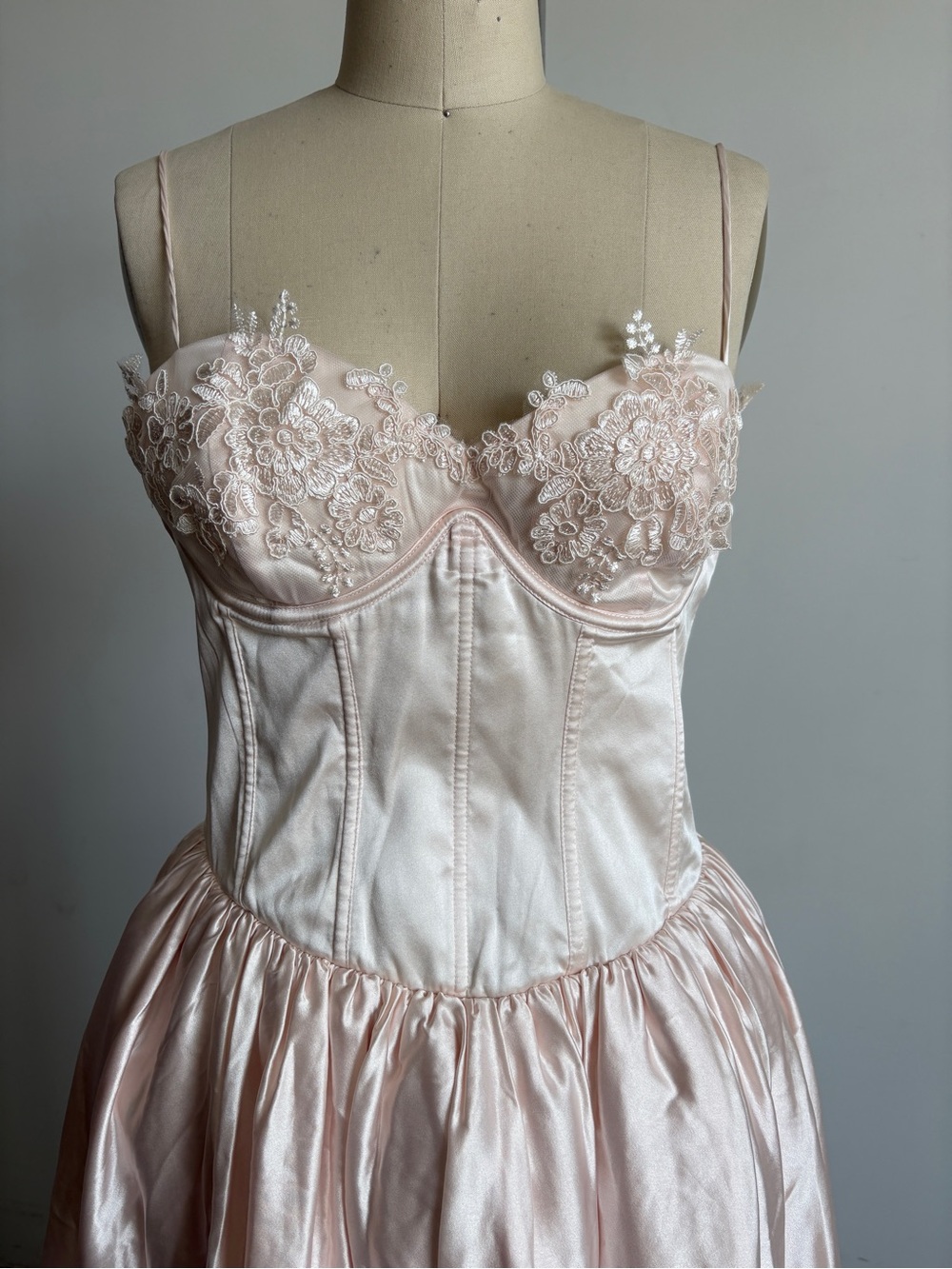 $769 NWT For Love & Lemons “Nara” Pink Tulle Dress Gown Wedding Sz Large - Picture 7 of 13